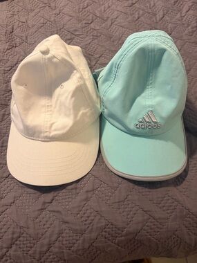 adidas Mint Green and White Twin Baseball Caps